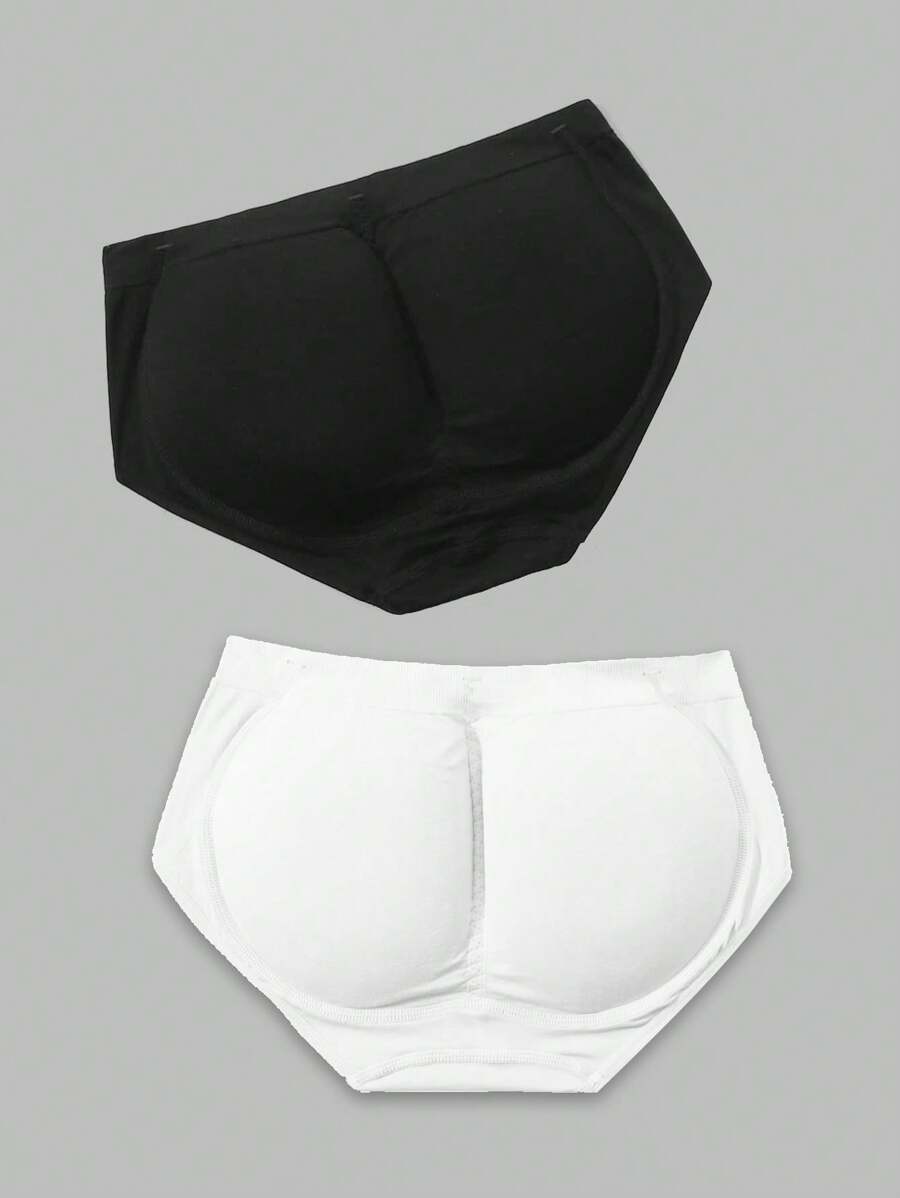 2pcs/Set Women's Shapewear Set: Waist Trainer And Shaping Clothes With Triangle Panties And Hip Pads - Multicolor - View 1