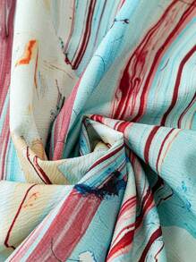 大尺碼扎染圓領襯衫 - 彩色 - 查看 6