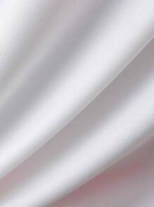 Manfinity Homme Men's Letter Print Color Block Polo Shirt - White - View 5