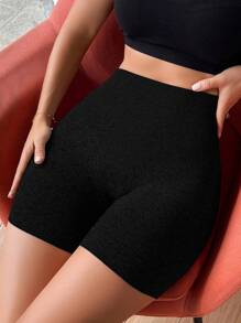 Women's Seamless High Waisted Panties - Black - View 4