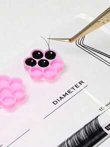 HMQ beauty 一次性睫毛胶水盒、睫毛嫁接胶水垫、纹身颜料胶水容器、睫毛嫁接工具 - 粉色 - 查看 3