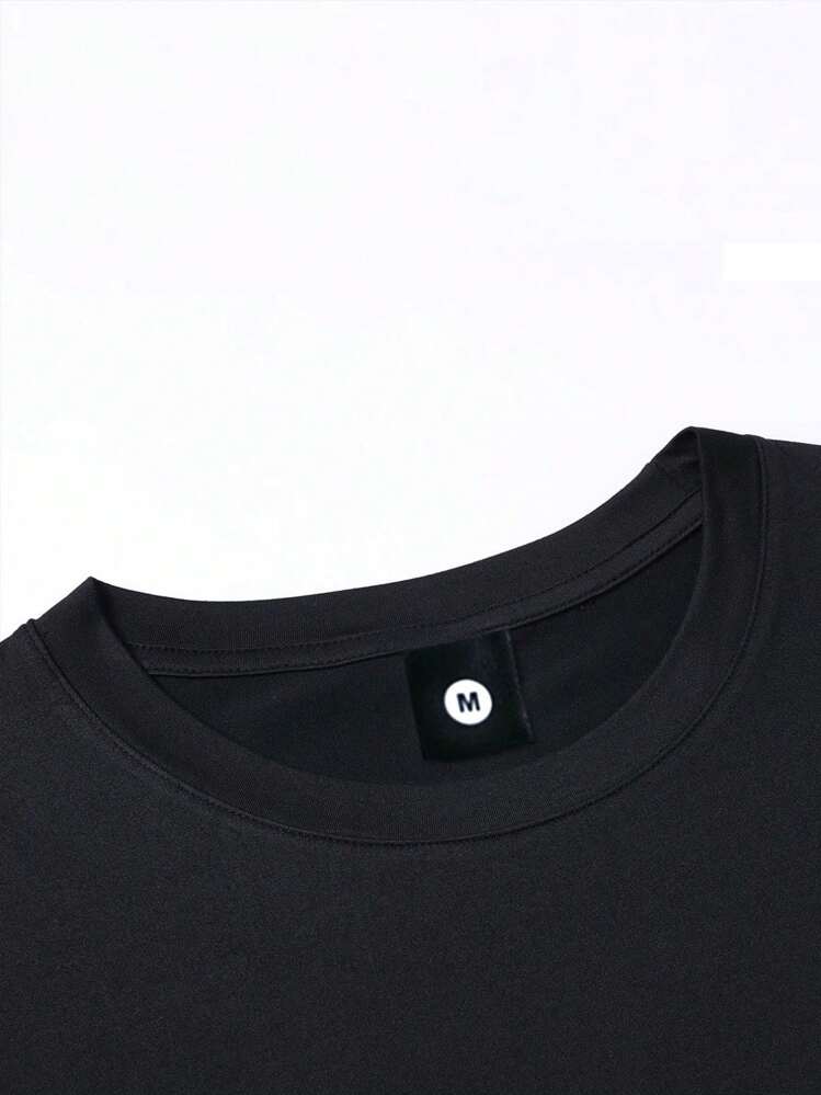 5pcs Men's Regular Fit Short Sleeve T-Shirts, Solid Color Basic Casual Sports Lightweight Tops Tee - Multicolor - View 6