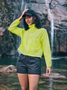 In My Nature Long Sleeves,Summer Athletic Vacation Outdoor Hiking Commuting Bright Jacket - Brown - View 5