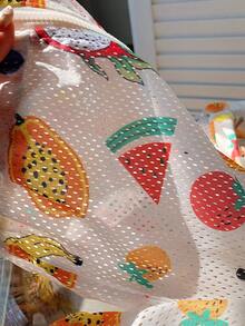 Giacca Con Cappuccio Casual Stampata Con Frutta Divertente Per Bambini Maschi, Perfetta Per I Viaggi - Multicolore - Visualizzare 8