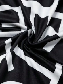 INAWLY Kích thước lớn Của phụ nữ Mùa hè Thon gọn In thư Váy không tay - Nhiều màu - Xem 4