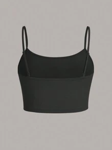 SHEIN EZwear Áo có dây đeo spaghetti màu trơn thông thường, phù hợp cho phụ nữ có kích thước lớn, mùa hè - Nhiều màu - Xem 10