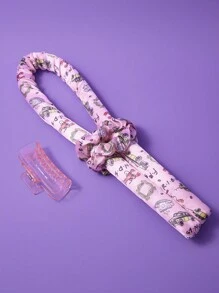 FRIENDS X SHEIN 4入組不產熱的捲髮工具套裝 - 淺粉色 - 查看 7