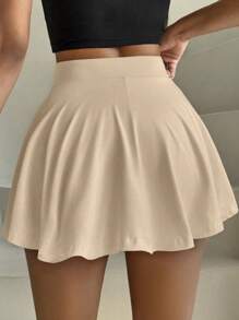 VaVaBold Jupe-culotte pour femmes, unie, adaptée aux sports, au yoga