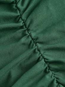 ROMWE PUNK Contrast Lace Halter Top - Green - View 5