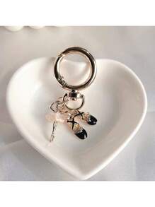 1 Miếng Hợp kim Giầy Ballet  Móc chìa khóa In Đen & Trắng , Cho Nữ Vũ công , Người yêu , Ô tô/xe hơi Vòng treo chìa khóa , Cái túi Vật rủ xuống , Nhỏ bé Qủa tặng Đối với Cặp đôi - trắng - Xem 3