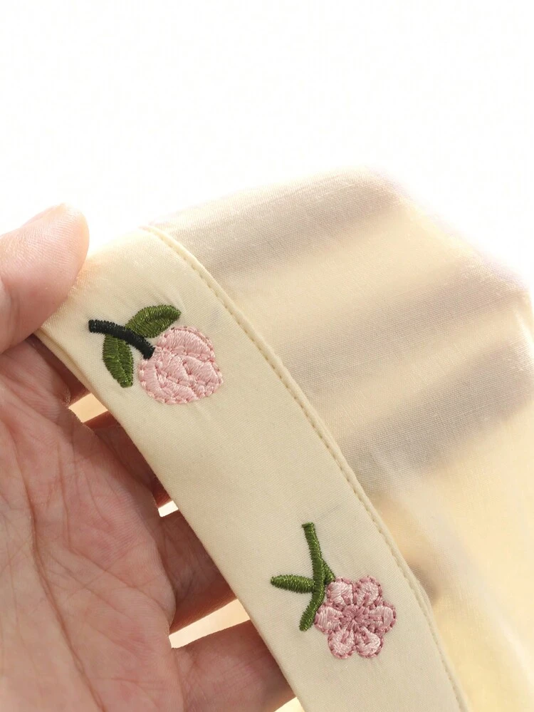 Women's Spring/Summer Floral Embroidery Bubble Sleeve Shirt