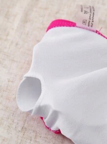 Swim Basics Women's Fashionable Solid Color & Polka Dot Bikini Top For Summer Beach Swimming