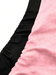 Chiquease Ladies' 2pcs Solid Color Pencil Dress With Pleated Bust Maxi Women Outfit - Pink - View 6