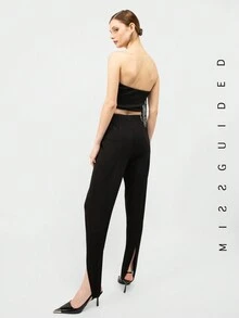 MISSGUIDED Stirrup Leggings - Black - View 3