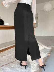 Dazy Designer Falda recta y versátil para salidas de primavera y verano, ropa de vuelta al colegio