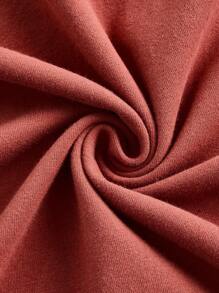 SHEIN Maternity Adjustable Waist Split Thigh Skirt - Dusty Pink - View 10