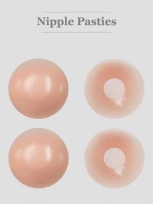 矽膠乳貼防突出且抗滑 - 杏色 - 查看 1