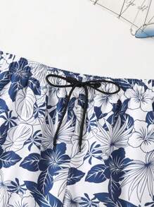 Surfspeed Bermudas De Playa Para Hombre Con Cordón Ajustable Con Estampado Completo - Multicolor - Ver 5