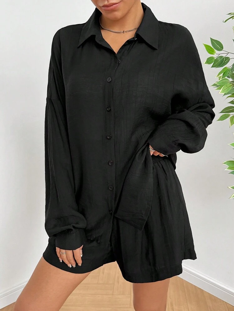 Women's Sheer Shirt 2pcs/Set