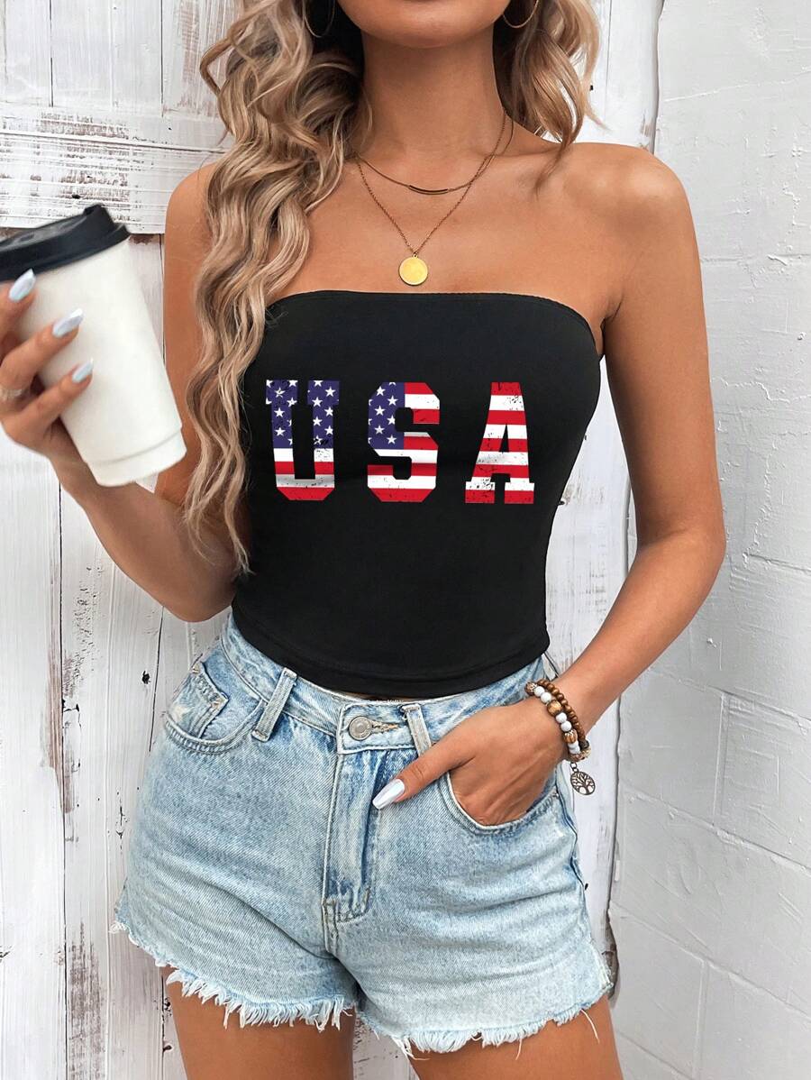 SHEIN LUNE Áo kiểu dáng ôm vừa vặn dành cho nữ, giản dị và thích hợp cho mùa hè, Mỹ - màu đen - Xem 1