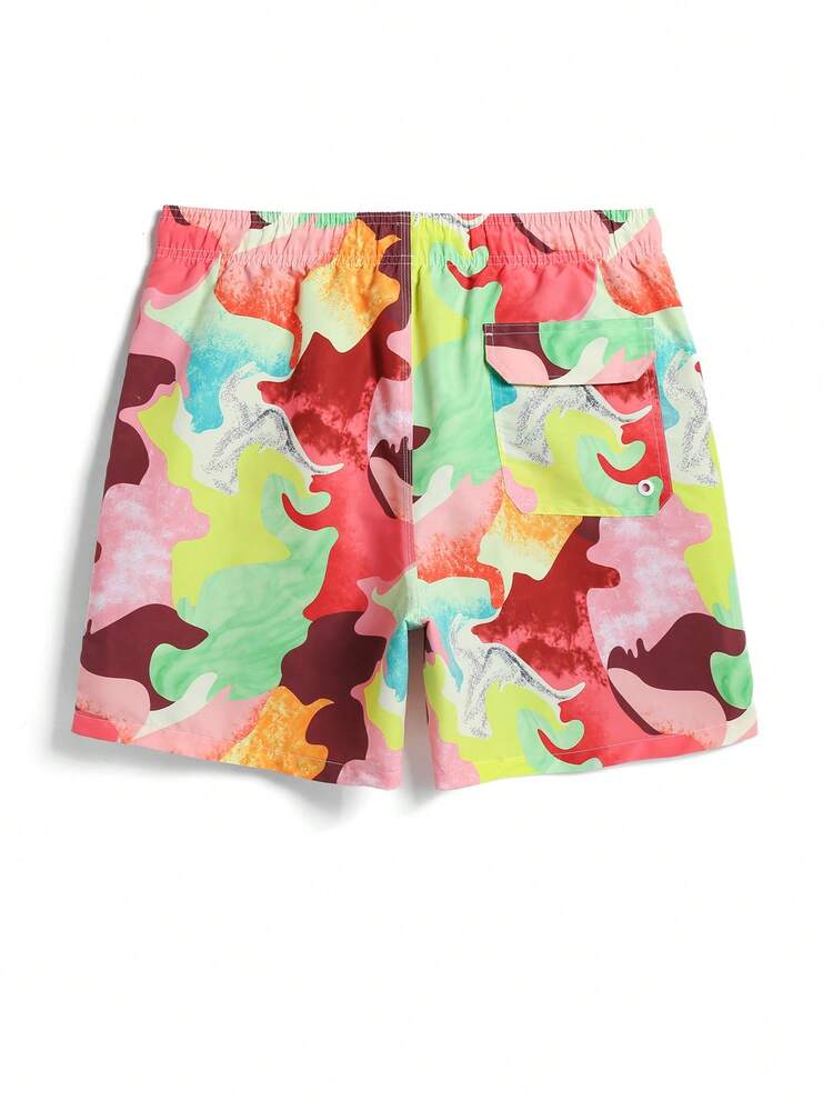 Men's Random Print Beach Shorts