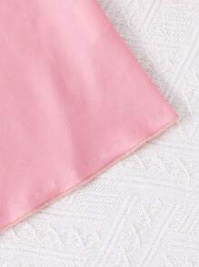 Áo ba lỗ và quần short in chữ hình gấu trúc đáng yêu cho cô gái tuổi teen Mặc nhà 2 cái/bộ cho mùa hè - Hồng - Xem 7