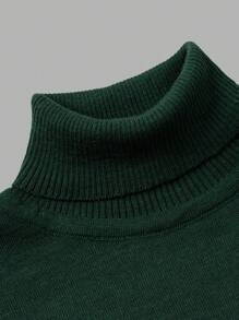 RueChic Men Stripe Detailed High Collar Regular Sweater - White - View 5