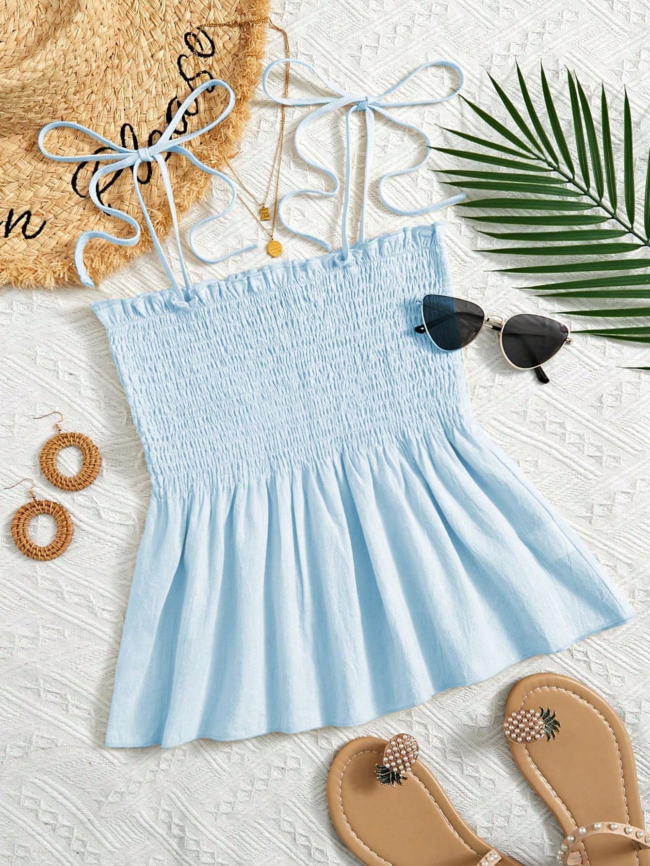 Ruffle hem sleeveless top