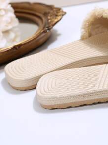 Fashionable & Versatile Women's Casual Summer Sandals, Comfortable Slip-On Flat Slippers For Beach & Vacation, Plus Size Available - Silver - View 3