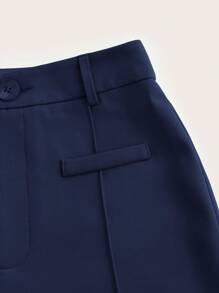 SHEIN MOD Women's Solid Color Seam Front Straight Pants