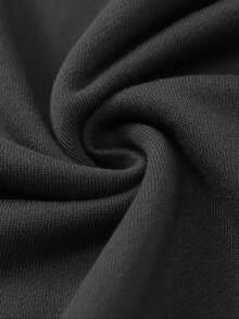 SHEIN EZwear Của phụ nữ Vui In Vòng cổ Áo nỉ - màu đen - Xem 7