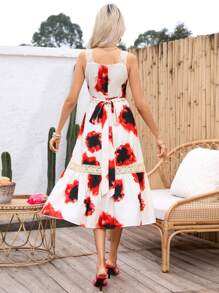 GENKIRA Women's Random Printed Sleeveless Fashion Dress - Multicolor - View 2