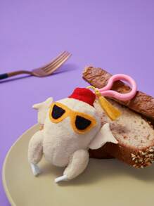 FRIENDS X SHEIN Colgante de peluche de pavo para decoración de bolsos, regalos
