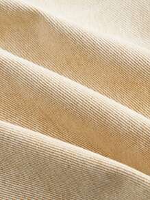 SHEIN MOD Của phụ nữ Nút-Mặt trước Váy Denim , Thích hợp Cho mùa hè - Màu Khaki - Xem 4