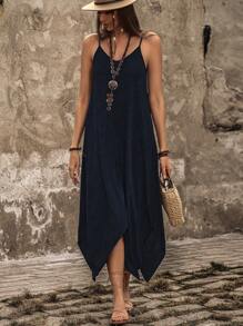 Breezaya Robe Décontractée Débardeur En Vrac Pour Les Vacances Et Les Voyages Pour Femme, Couleur Unie