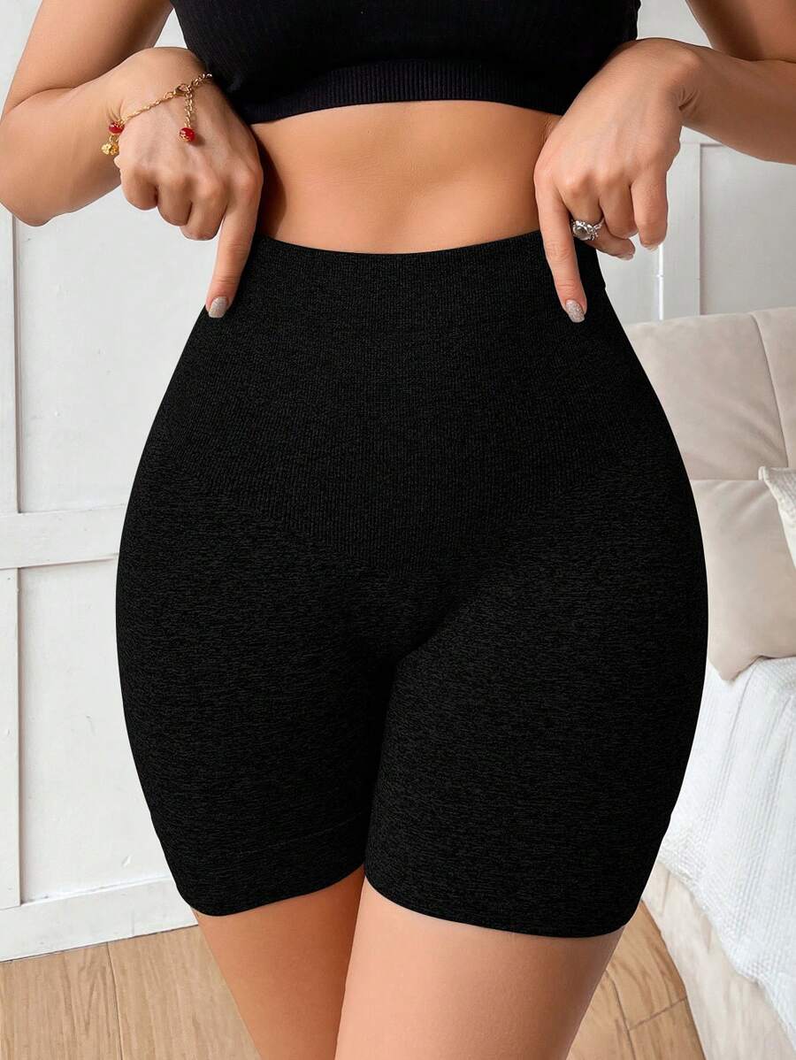 Women's Seamless High Waisted Panties - Black - View 1