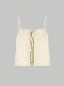 SHEIN Unity Summer Solid Color Beach Camisole Top - Yellow - View 1