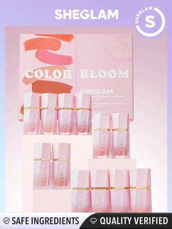 SHEGLAM Color Bloom Shimmer & Matte Collection Set Gel Cream Blush Set Long Lasting Non-Fading Highly Pigmented Lightweight Long Wear Smooth Blusher Black Friday Sale Makeup Set