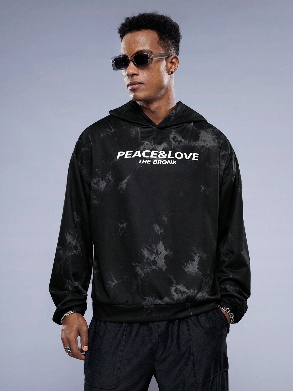 Men's Knitted Long Sleeve Sweatshirt With Letter Printed, For Fall Winter