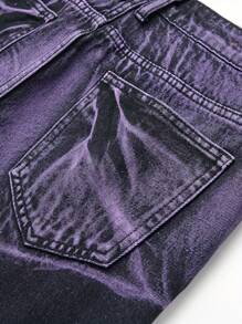 Teen Boy Fashionable Stylish Ripped Jeans With Flower Detail - Multicolor - View 6