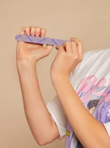 FRIENDS X SHEIN Portable Nail File Set, 4pcs/Pack,Gifts - Multicolor - View 7