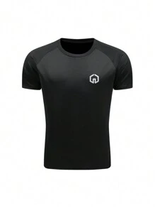 Gym Rark Camiseta deportiva de manga corta con manga raglán elástica y transpirable con estampado, tipo novio, para hacer ejercicio - Multicolor - Ver 5