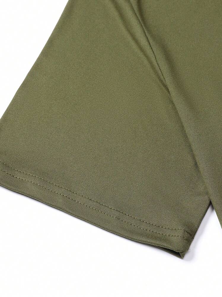 5pcs Men's Regular Fit Short Sleeve T-Shirts, Solid Color Basic Casual Sports Lightweight Tops Tee - Multicolor - View 4