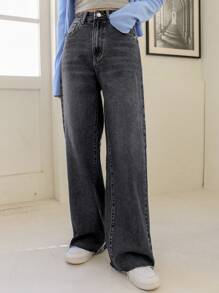 DAZY Ladies' Versatile Daily Wear Denim Long Pants Women Jeans - Dark Grey - View 5