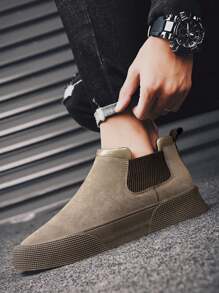 Nam Mid-top Giải trí Ngoài trời Giày ống , Da lộn Không thấm nước Chất liệu , Giày lười & Nhẹ , Bên trong Tăng cao Thiết kế , Giải trí Phong cách - màu nâu - Xem 1