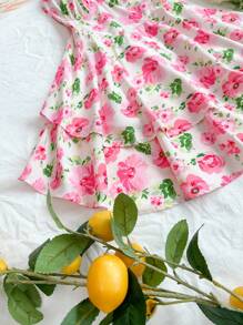 Soleia 女性花卉印花v領細肩帶連身裙 - 彩色 - 查看 3