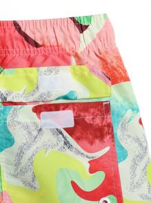 Manfinity KASUA Men's Random Print Beach Shorts - Multicolor - View 4