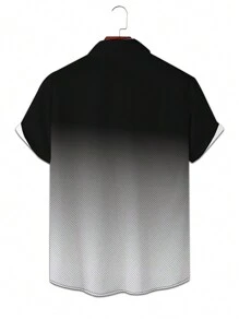 Manfinity Dauomo Herren-kurzarmshirt Mit Farbverlauf - Verschiedenfarbig - Übersicht 2