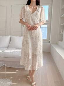 Dazy Designer Đầm nữ thanh lịch in họa tiết, đầm nữ thường ngày, đầm dạ hội, đầm maxi lễ Phục sinh. - Nhiều màu - Xem 2