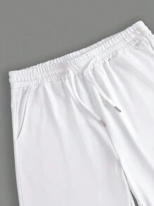 Conjunto De Camiseta E Shorts Com Estampa De Desenho Animado Para Homens No Verão